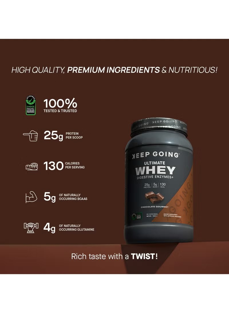 Keep Going Ultimate Whey Digestive Enzymes+ Chocolate Gourmet For Adult