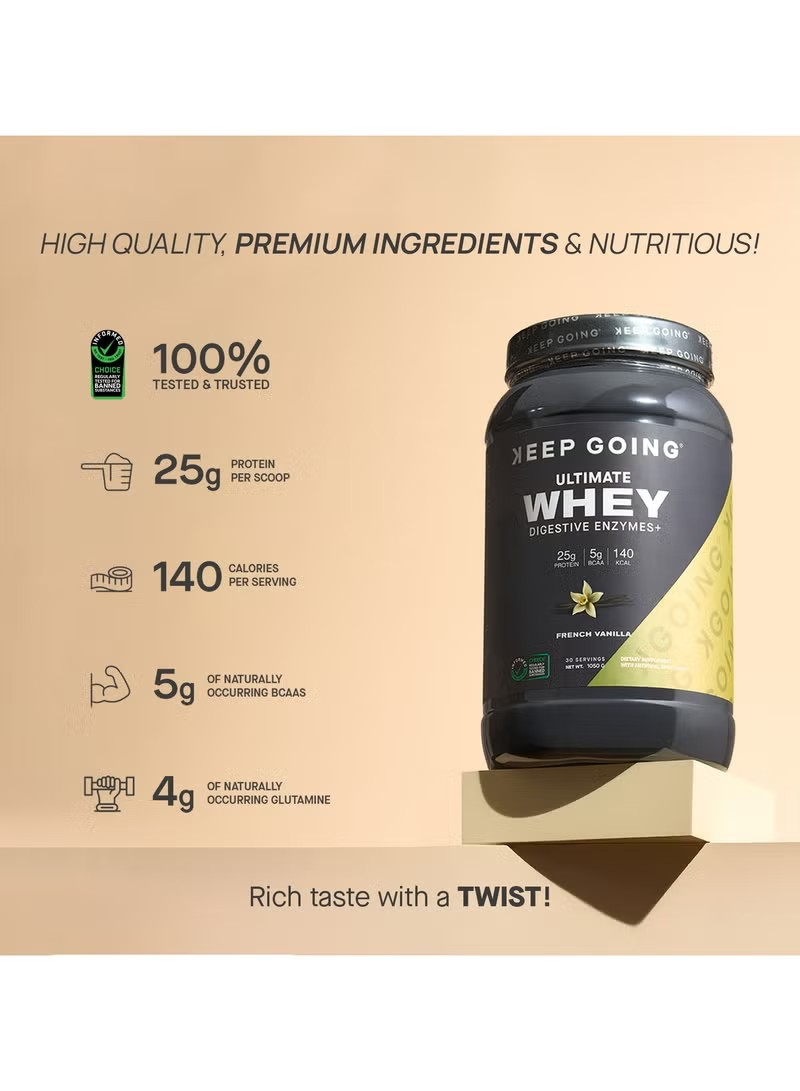 Keep Going Ultimate Whey Digestive Enzymes+ French Vanilla For Adult