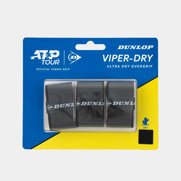 Dunlop Atp Viper-Dry Ogip Blk 3Pcs Blister Fortennis