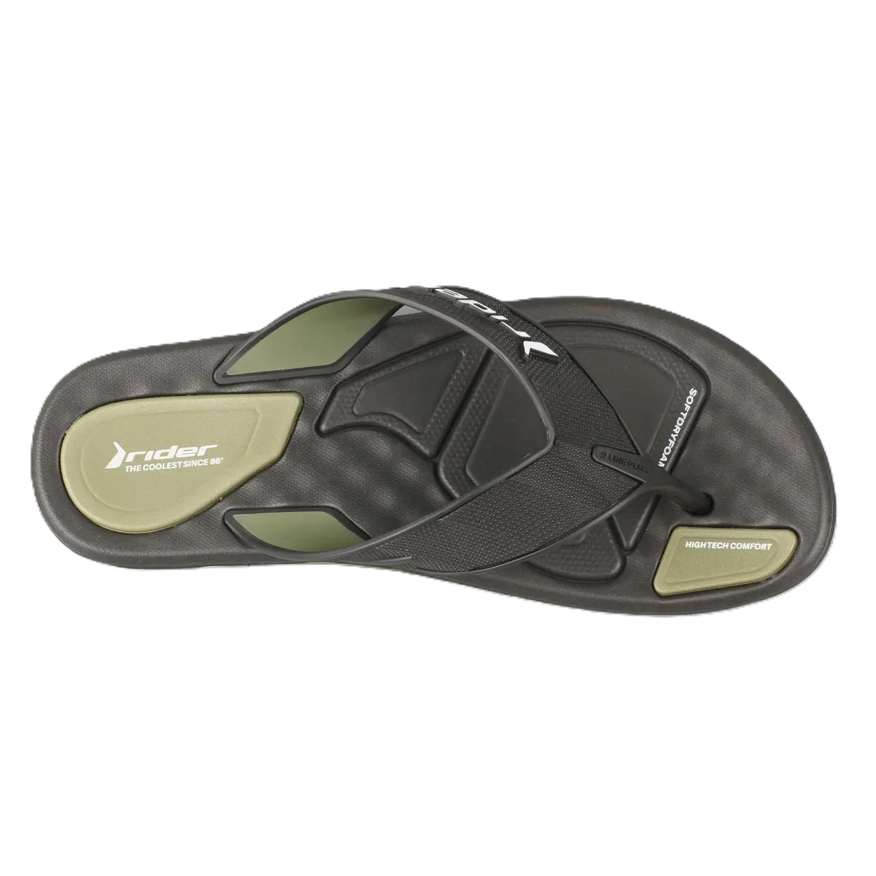 Rider R Line Plus Ii Slipper For Men, Green&Black