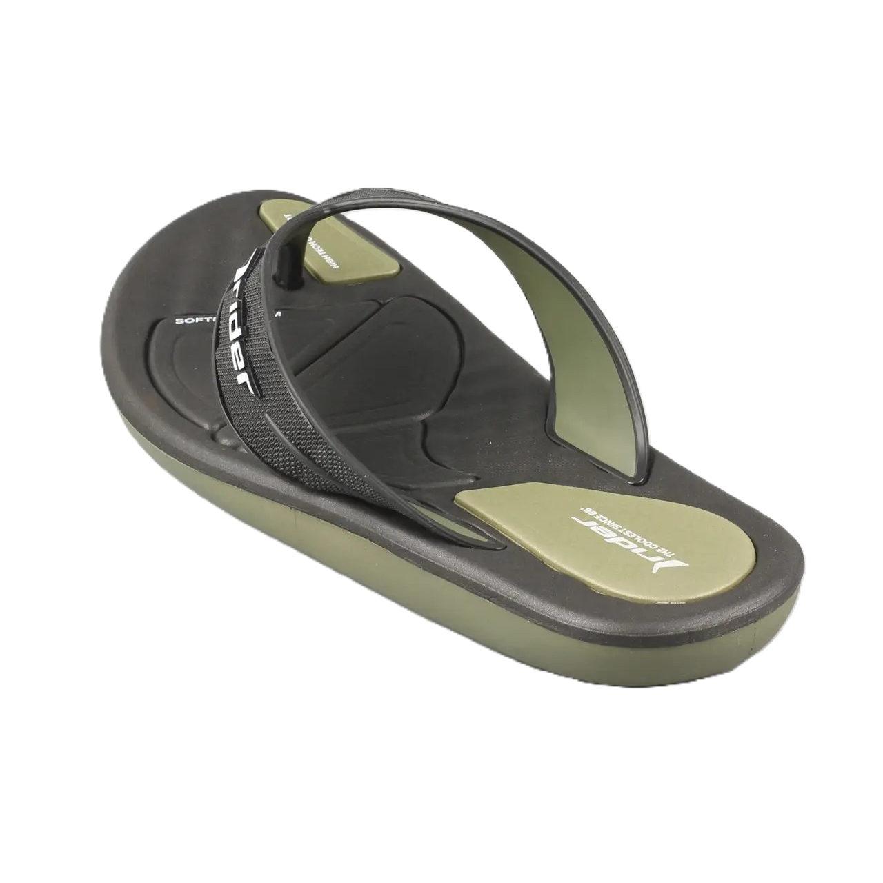Rider R Line Plus Ii Slipper For Men, Green&Black