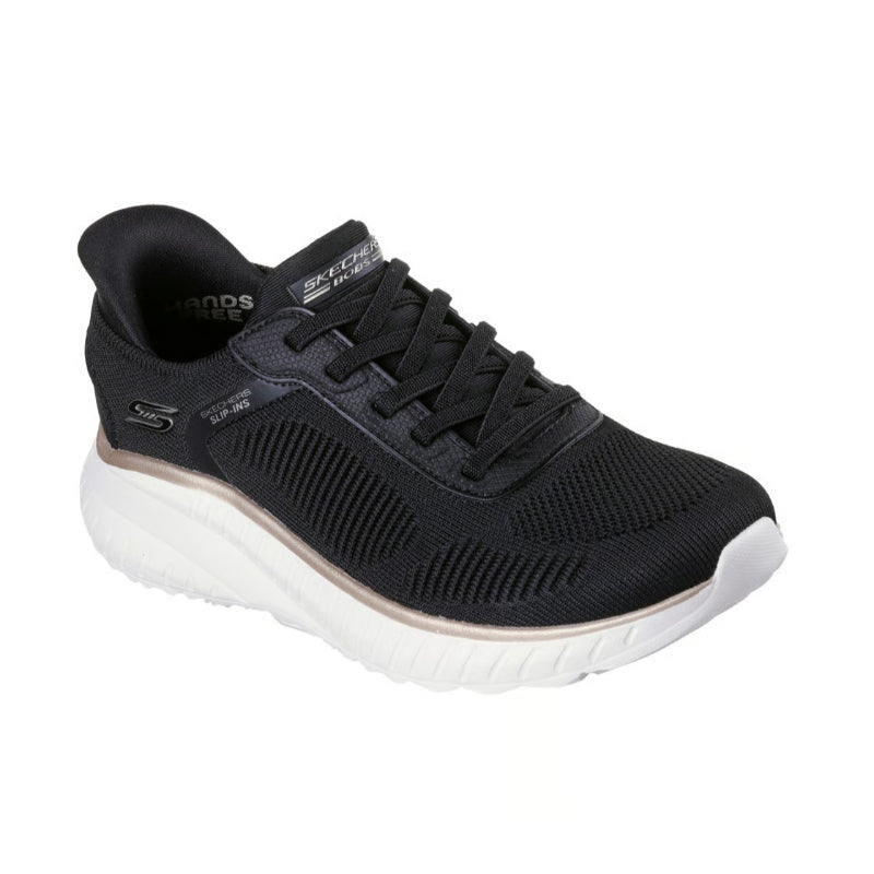 Skechers Bobs Squad Chaos Lifestyle Shoes For Women, Black Rose