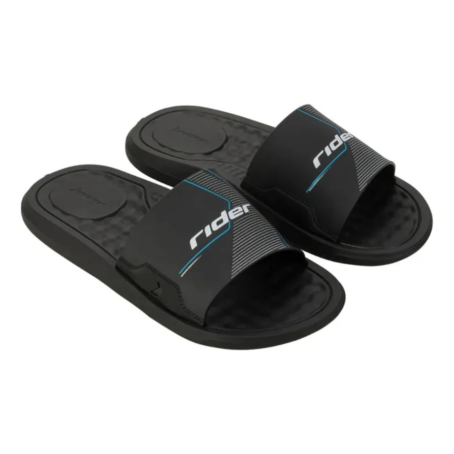 Rider Step Slide Ad For Men, Black&White