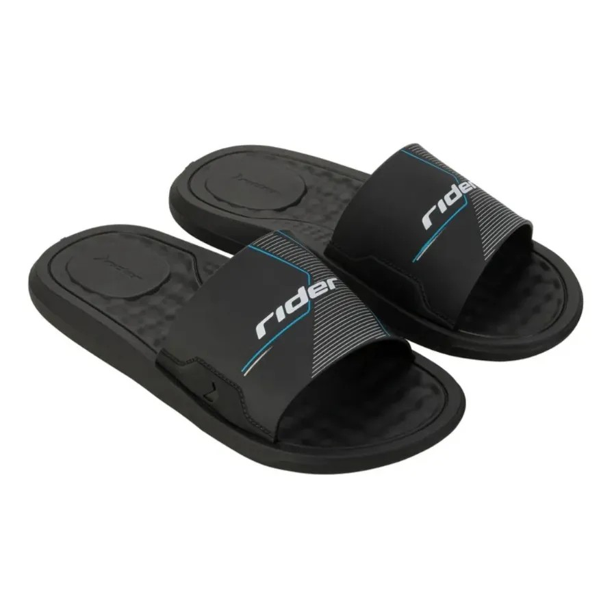 Rider Step Slide Ad For Men, Black&White