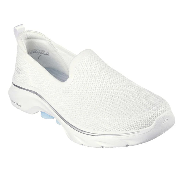 Skechers Go Walk 7 Walking Shoes For Women, White Light Blue