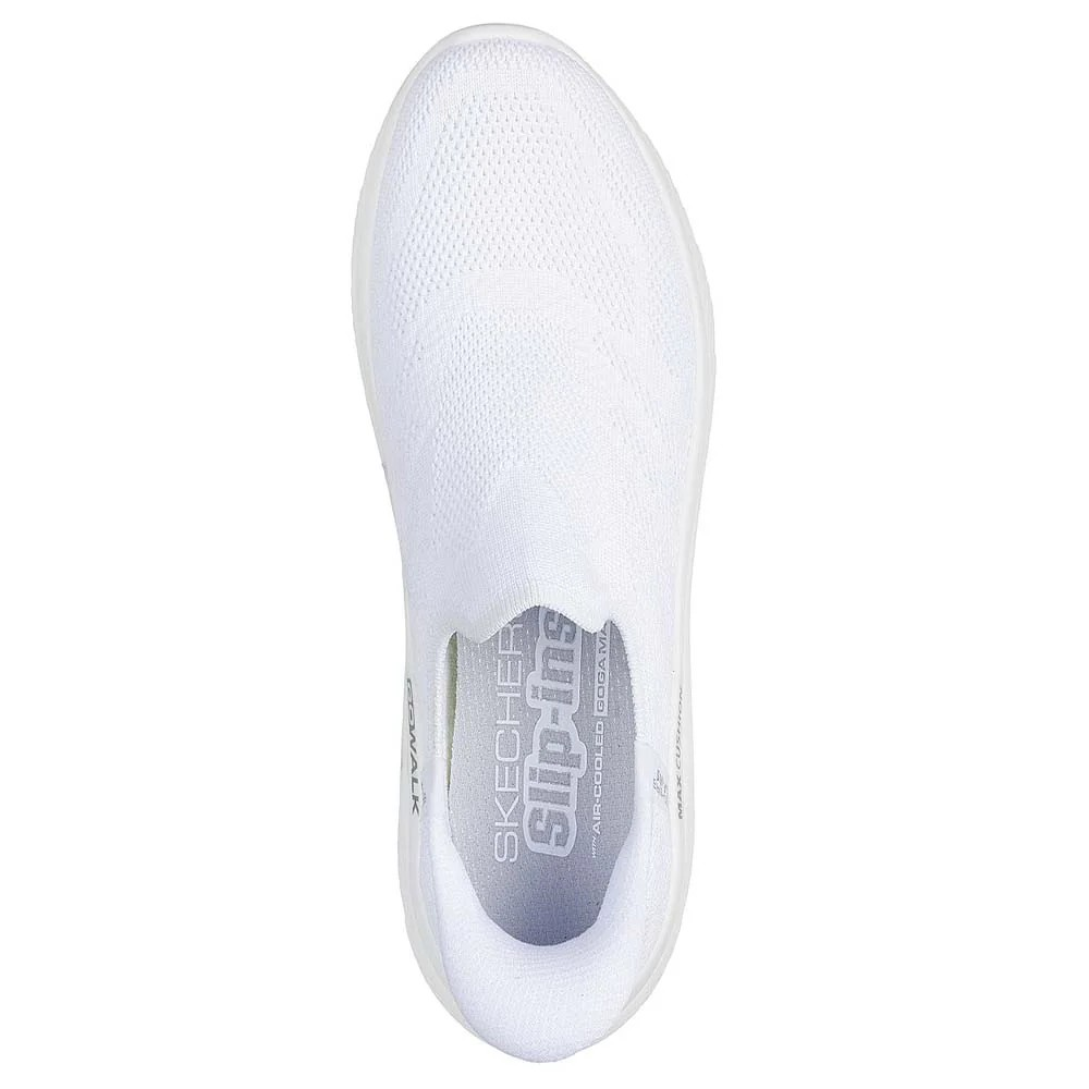 حذاء سكيتشرز جو ووك ماكس كوشنينج هايبر برست للمشي للنساء، أبيض