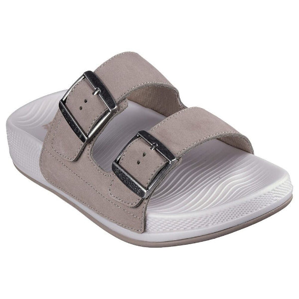 Skechers Hyper Slide Flip Flops For Women, Dark Taupe