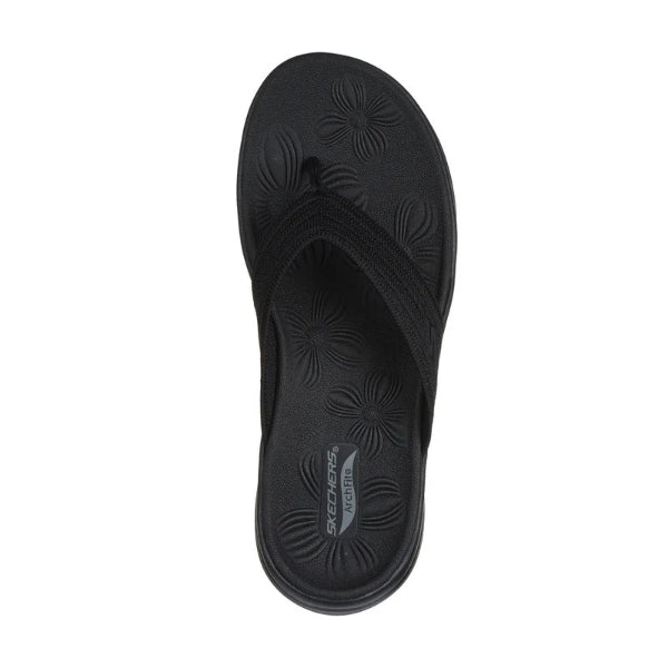 Skechers Arch Fit Radiance Flip Flops For Women, Black Black