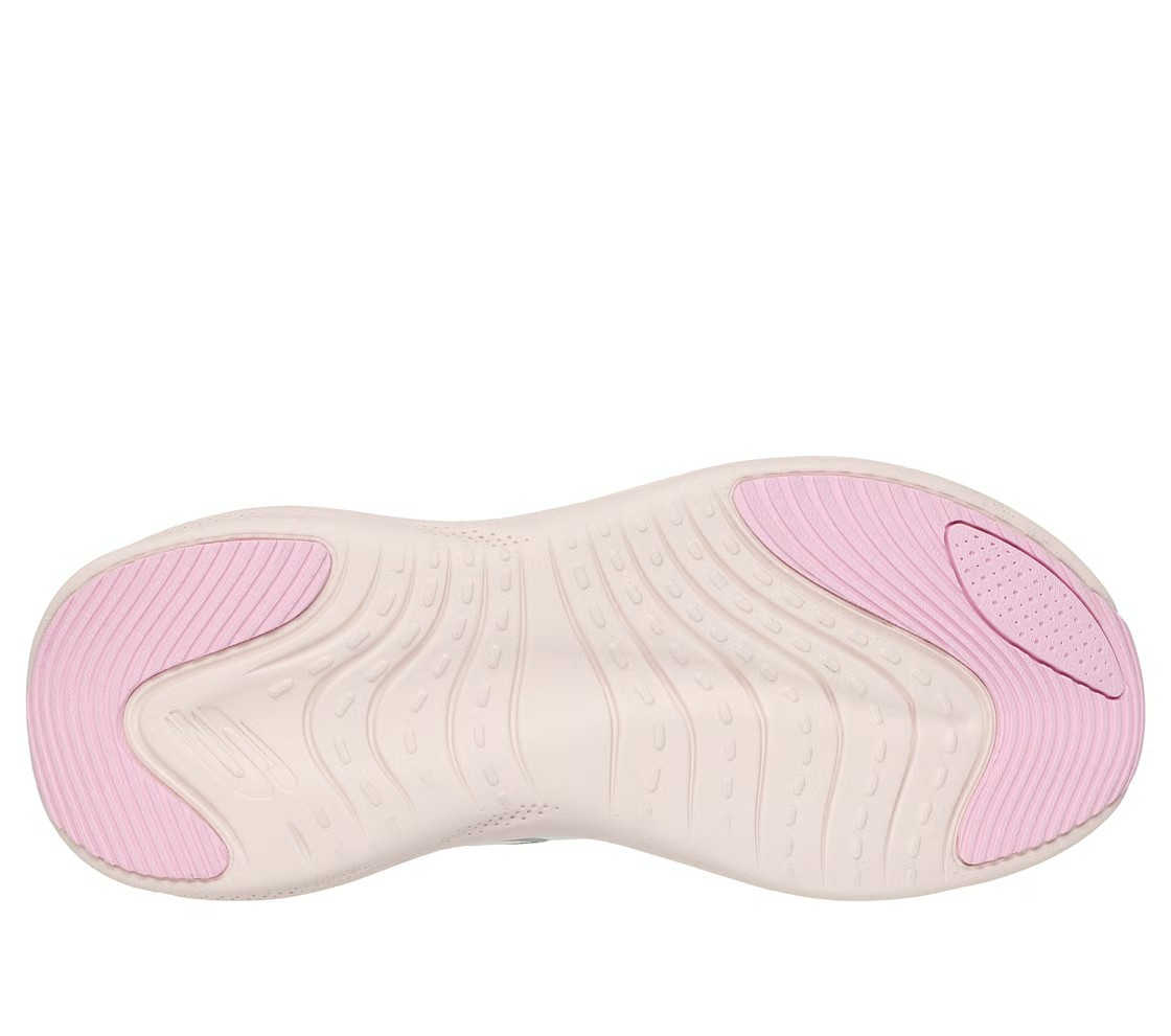 حذاء سكيتشرز سكيتش كلاود للجري للنساء، أبيض متعدد الألوان