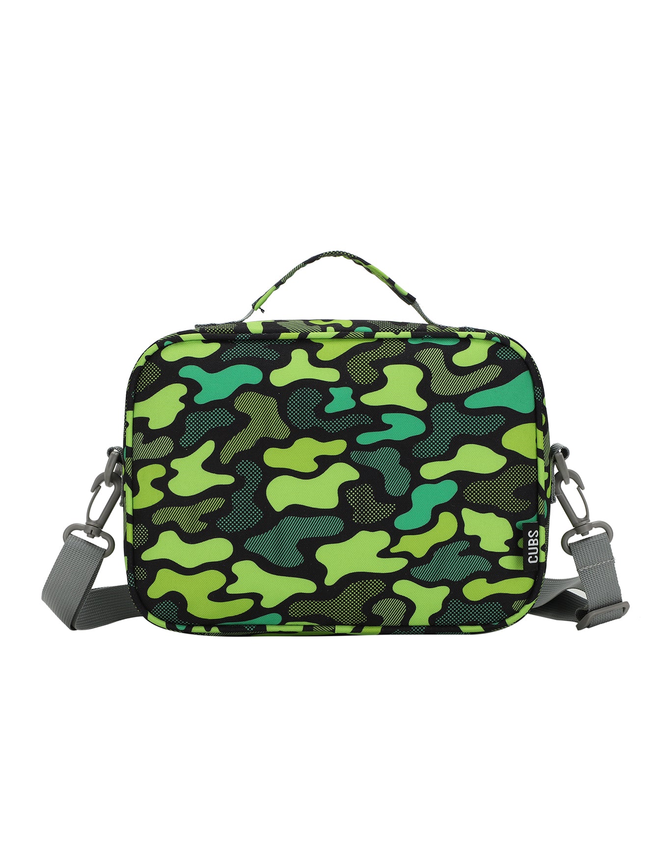 Cubs Neon Green Camo Lunch Bag, Multicolors