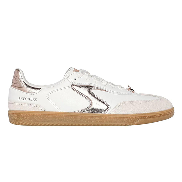 Skechers Hotshot Lifestyle Shoes For Women, White Rose Gold