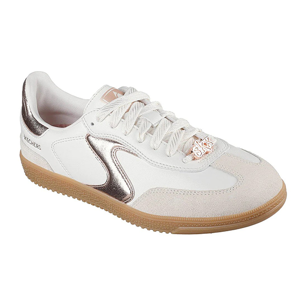 Skechers Hotshot Lifestyle Shoes For Women, White Rose Gold