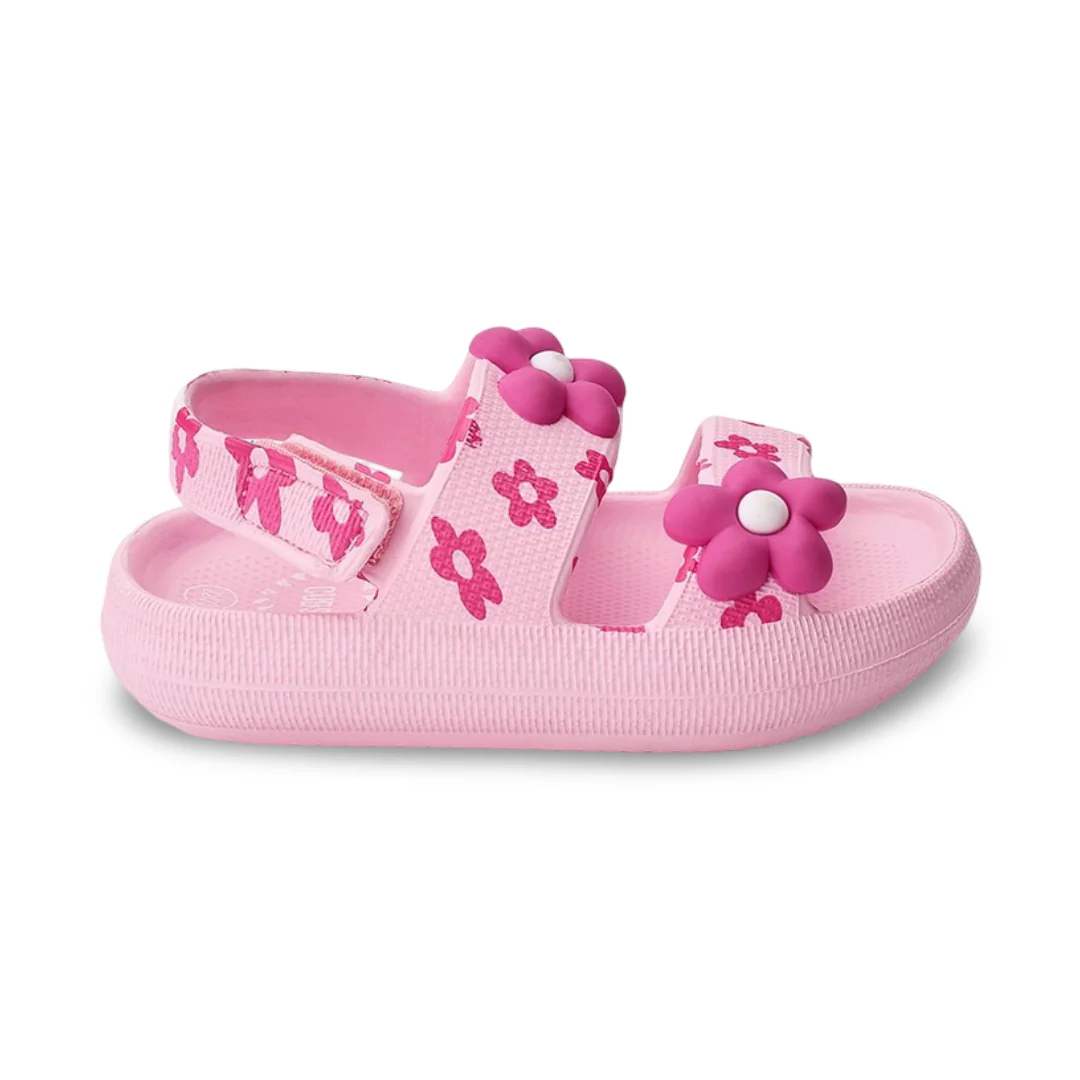 Cubs Pink Flowers Sandal For Girls