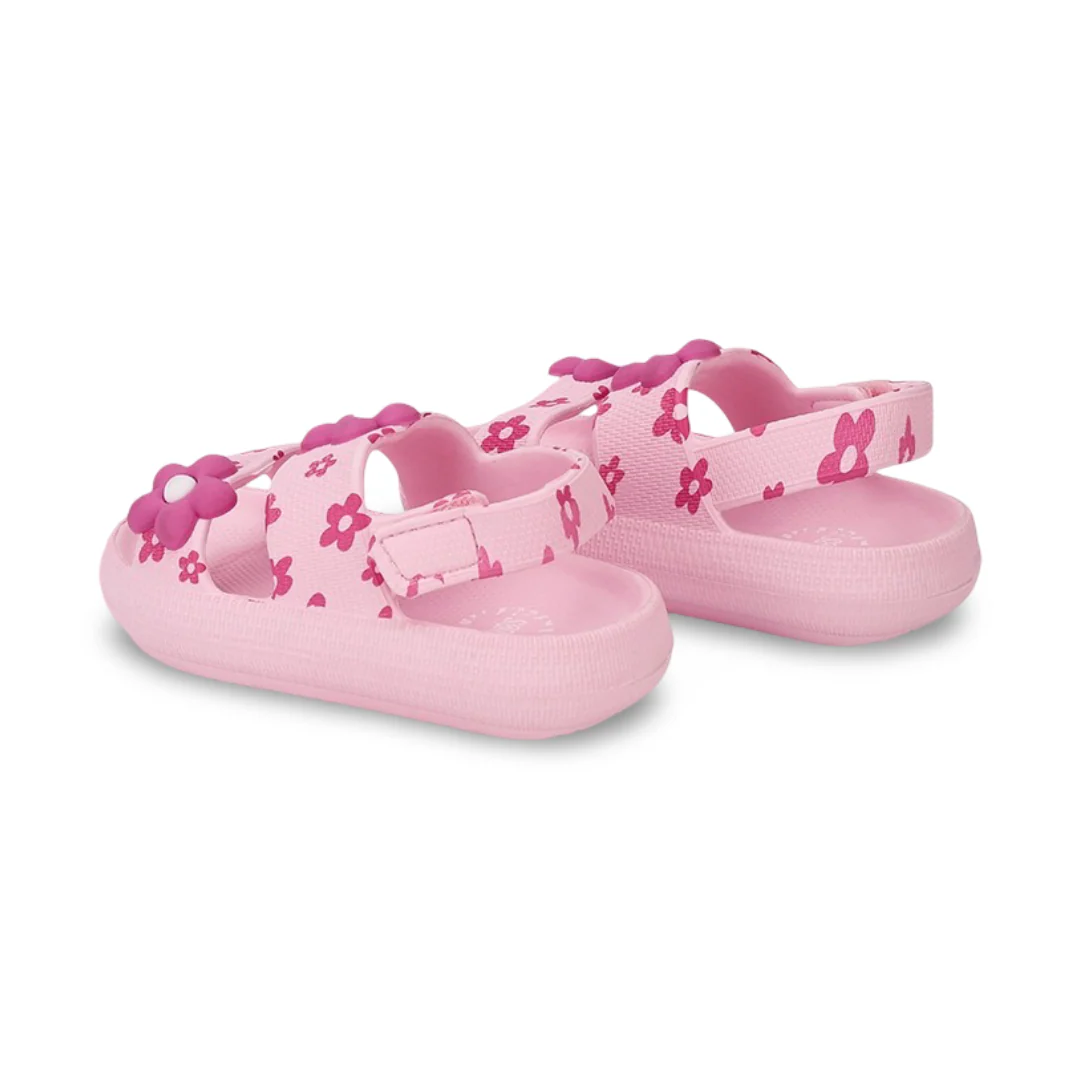 Cubs Pink Flowers Sandal For Girls