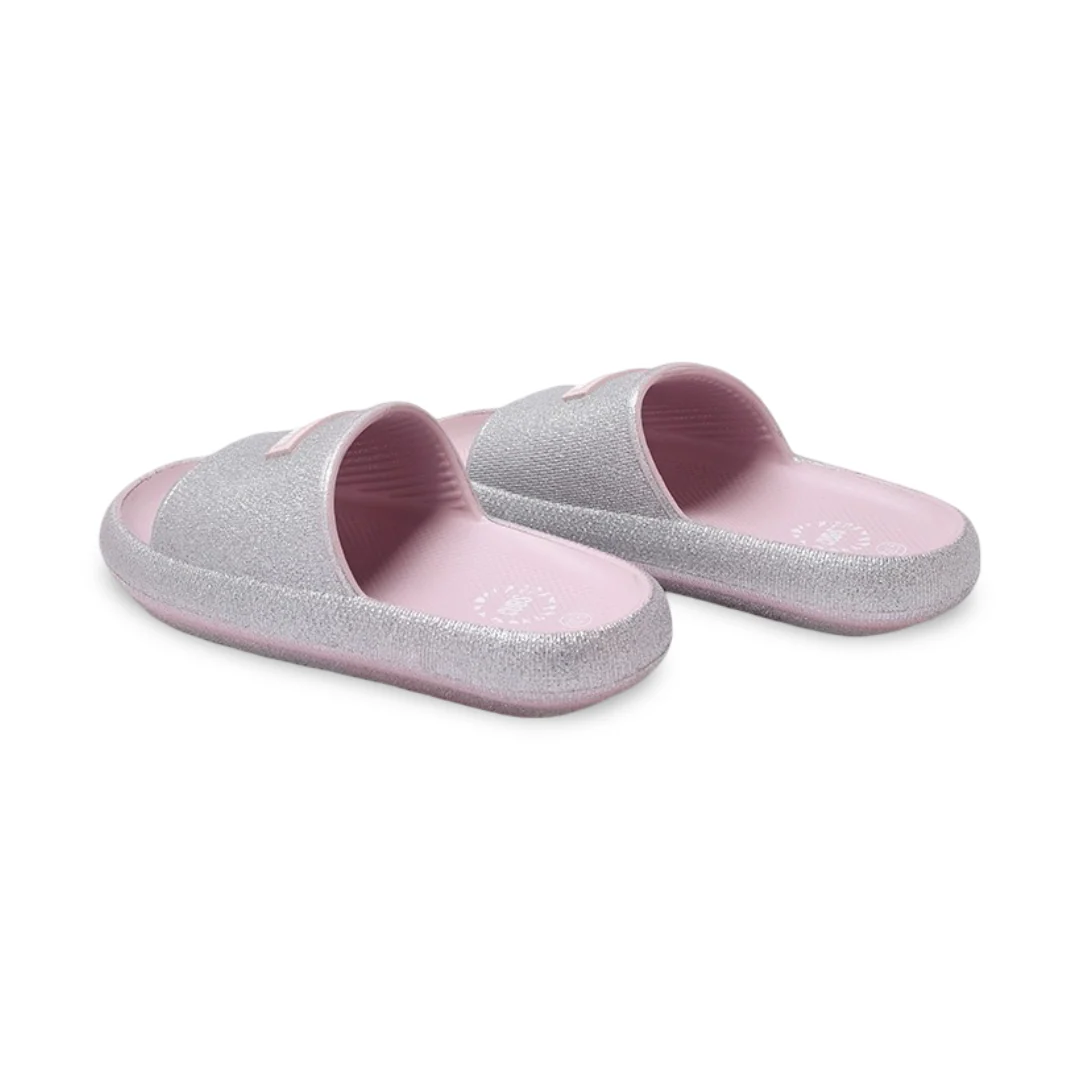 Cubs Glitter Silver Nicole Flip Flops For Girls
