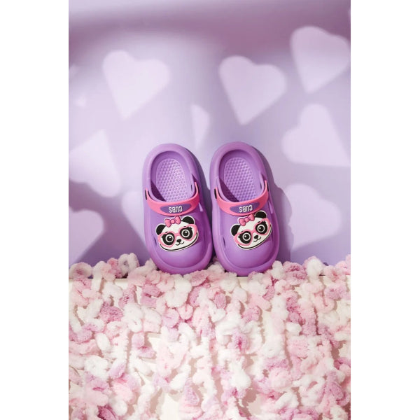 Cubs Clog Panda Purple For Girls