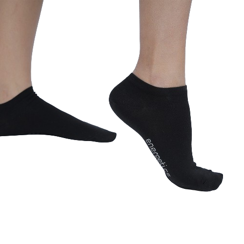 Energetics Socket Socks For Women, Black & White
