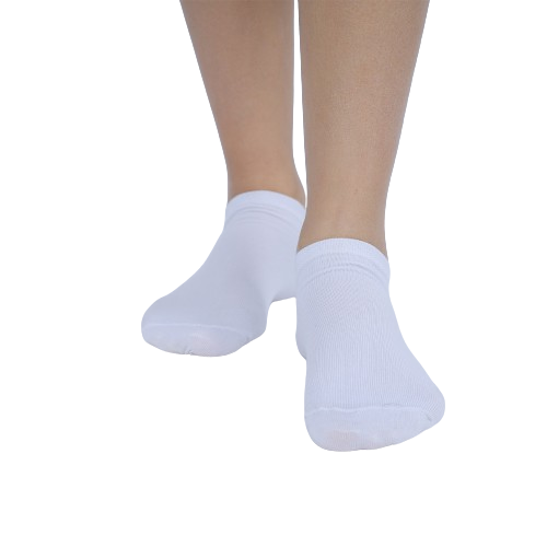Energetics Socket Socks For Women, White & Black