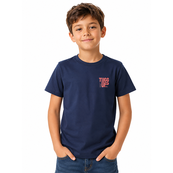 Tuggup Lifestyle Ss T-Shirt For Boys, Navy