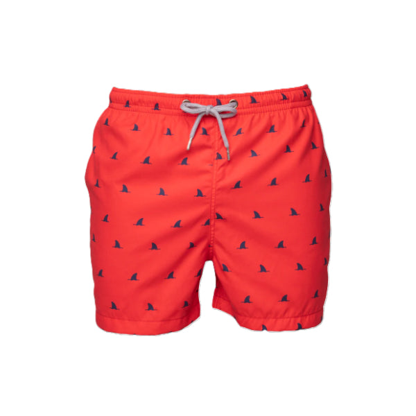Fin Swimming Shorts For Men, Red