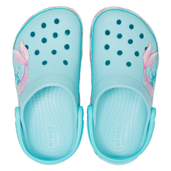 Crocs Fl Mermaid Band Clog For Girls, Ice Blue