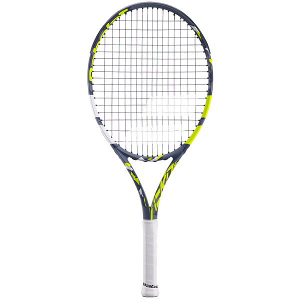 BABOLAT AERO JUNIOR 25 S NCV TENNIS RACKET FOR JUNIOR, GREY&YELLOW