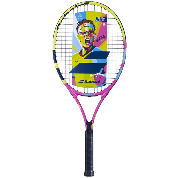 BABOLAT NADAL JUNIOR 25 S CV TENNIS RACKET FOR JUNIOR, YELLOW&PINK