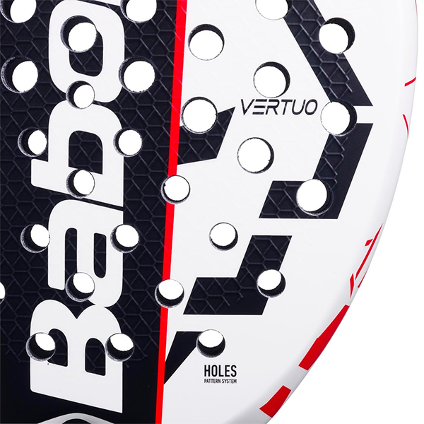 BABOLAT TEC VERTUO JUAN LEBRON 25 PADEL RACKET FOR UNISEX, WHITE&BLACK&RED