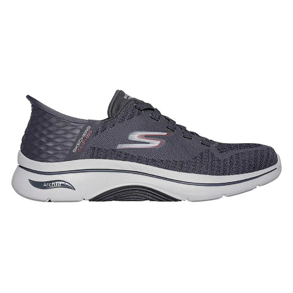 Skechers Slip-Ins Go Walk Arch Fit 2.0 - Grand Walking Shoes For Men, Charcoal Red
