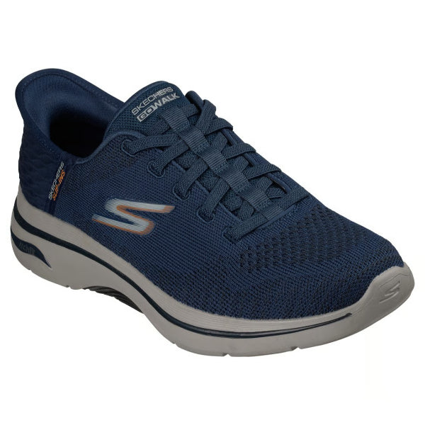 Skechers Slip-Ins Go Walk Arch Fit 2.0 - Grand Walking Shoes For Men, Navy Orange