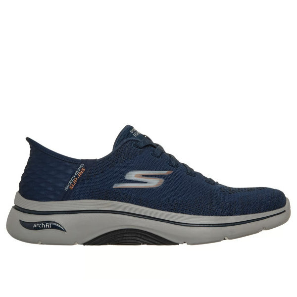 Skechers Slip-Ins Go Walk Arch Fit 2.0 - Grand Walking Shoes For Men, Navy Orange