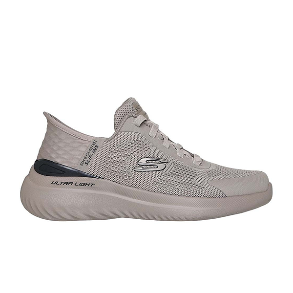 Skechers Bounder 2.0 Lifestyle Shoes For Men, Taupe Black