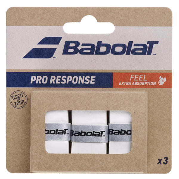 Babolat Pro Response X 3 Tennis Torn Grip For Unisex, White