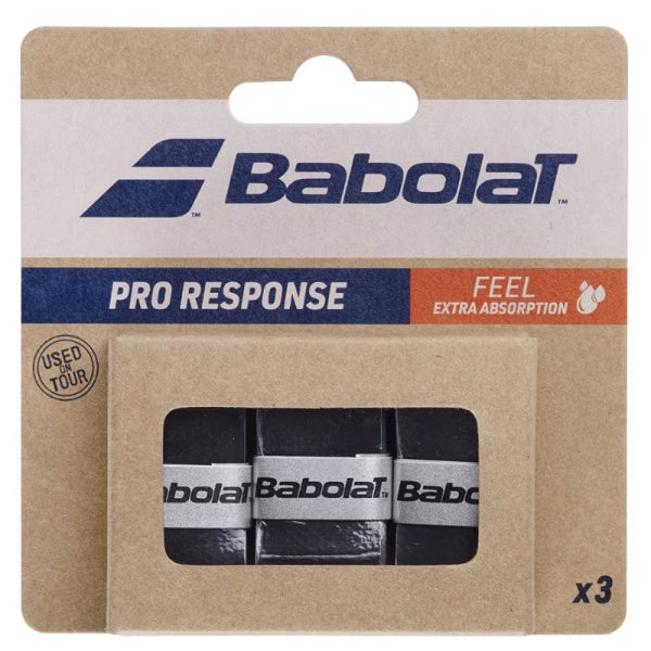Babolat Pro Response X 3 Tennis Torn Grip For Unisex, Black