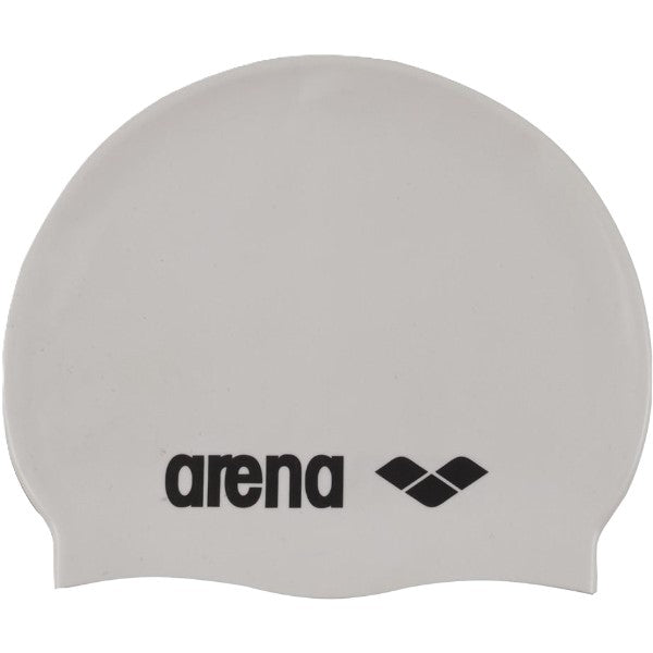 Arena Classic Silicone Bonnet For Unisex, White/Black