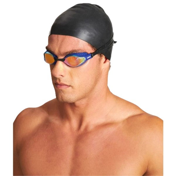 Arena Air-Speed Mirror Goggles For Unisex, Yellow Copper-Blue