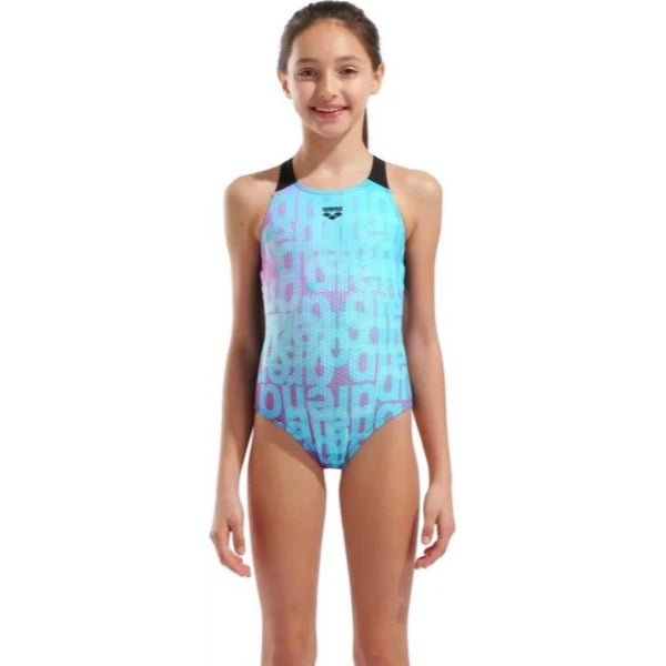 Arena Multi Colours Swimsuit One Piece For Girls, Water M Black
