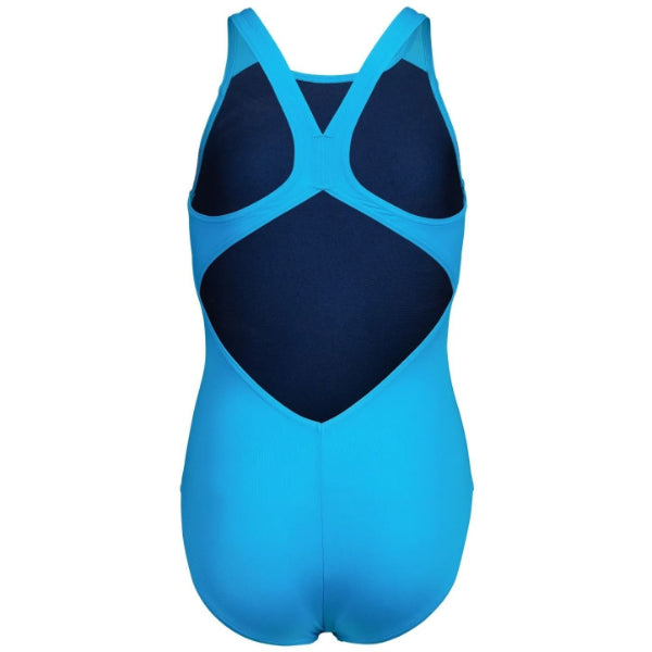Arena Graphic Swimsuit V Bac One Piece For Girls, Turquoise Team Orange