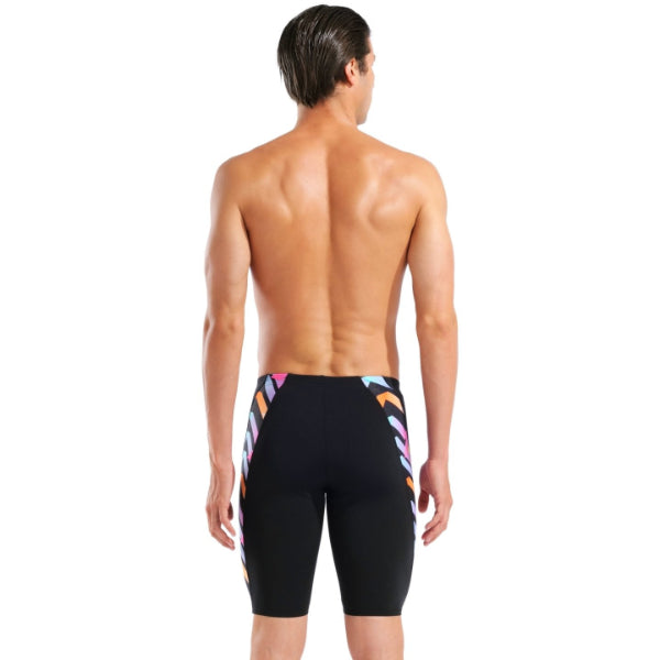 Arena Texture Swim Jammer Jammer For Men, Black Multi