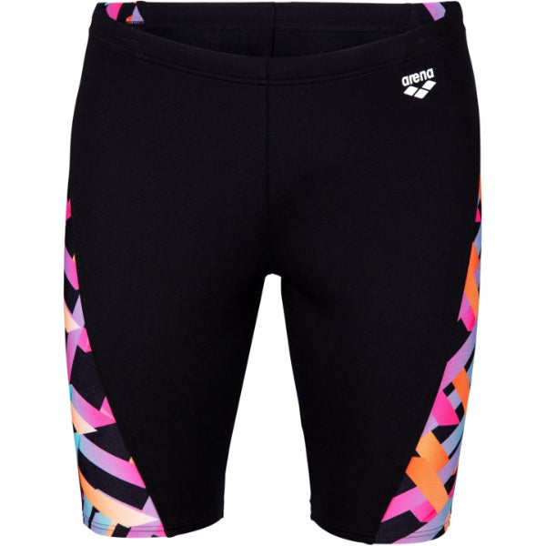 Arena Texture Swim Jammer Jammer For Men, Black Multi