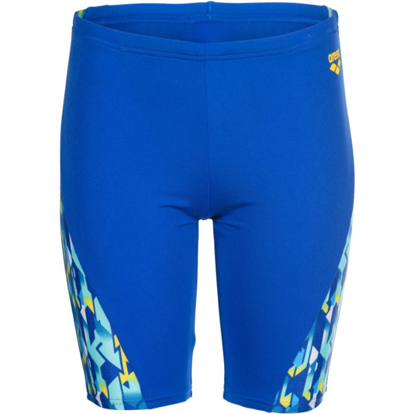 Arena Print Swim Jammer Jammer For Boys, Neon Blue