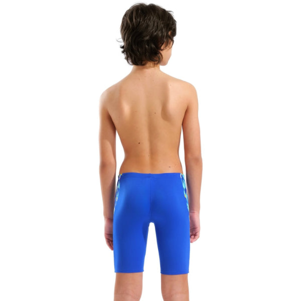 Arena Print Swim Jammer Jammer For Boys, Neon Blue