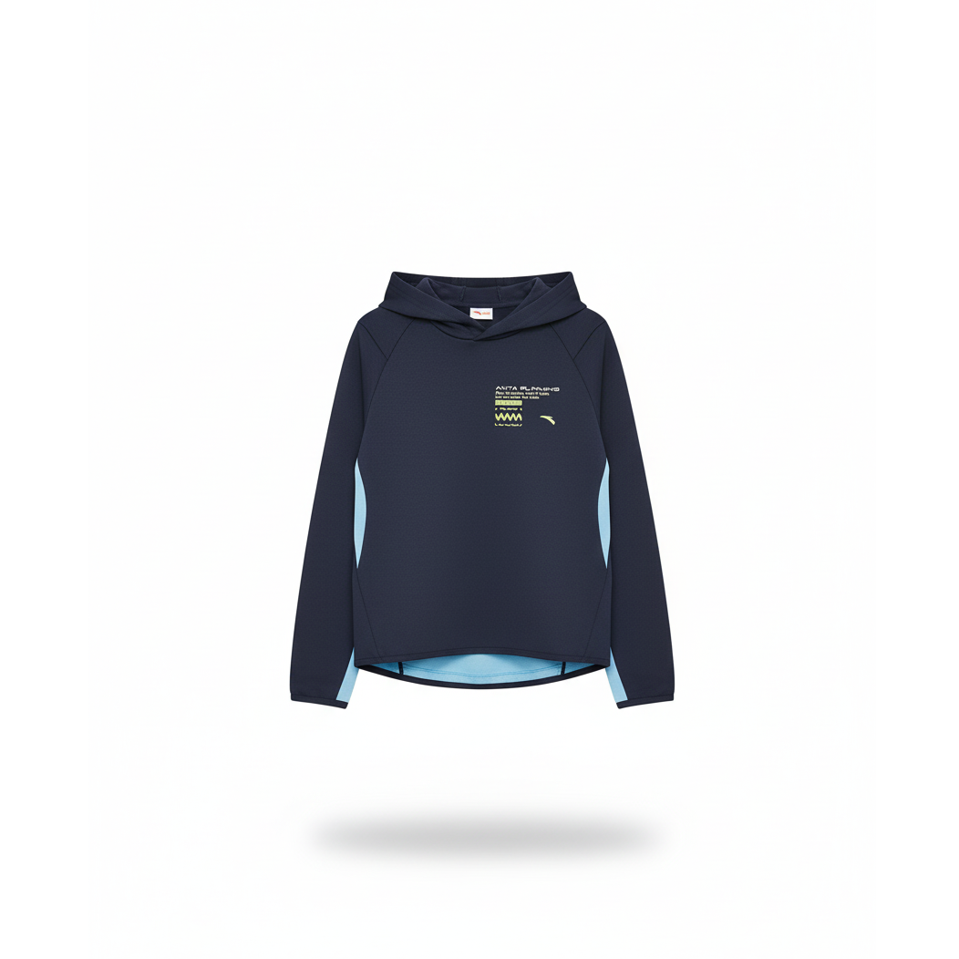 Anta Running Hooded Sweatshirt For Boys, Blue