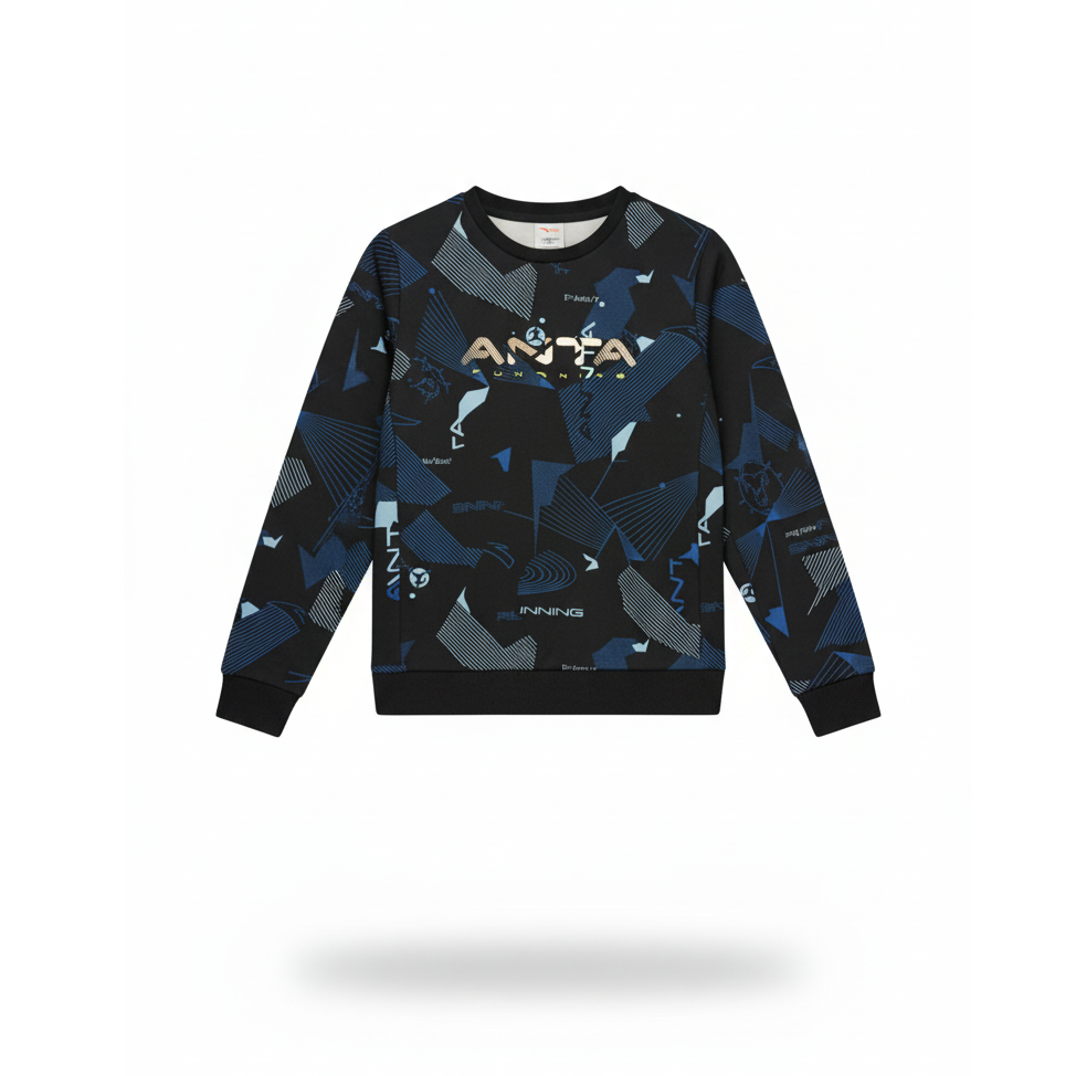 Anta Running Sweatshirt For Boys, Blue