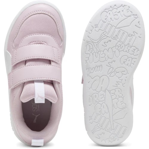 Puma Multiflex Mesh Lifestyle Shoes For Girls, White&Pink