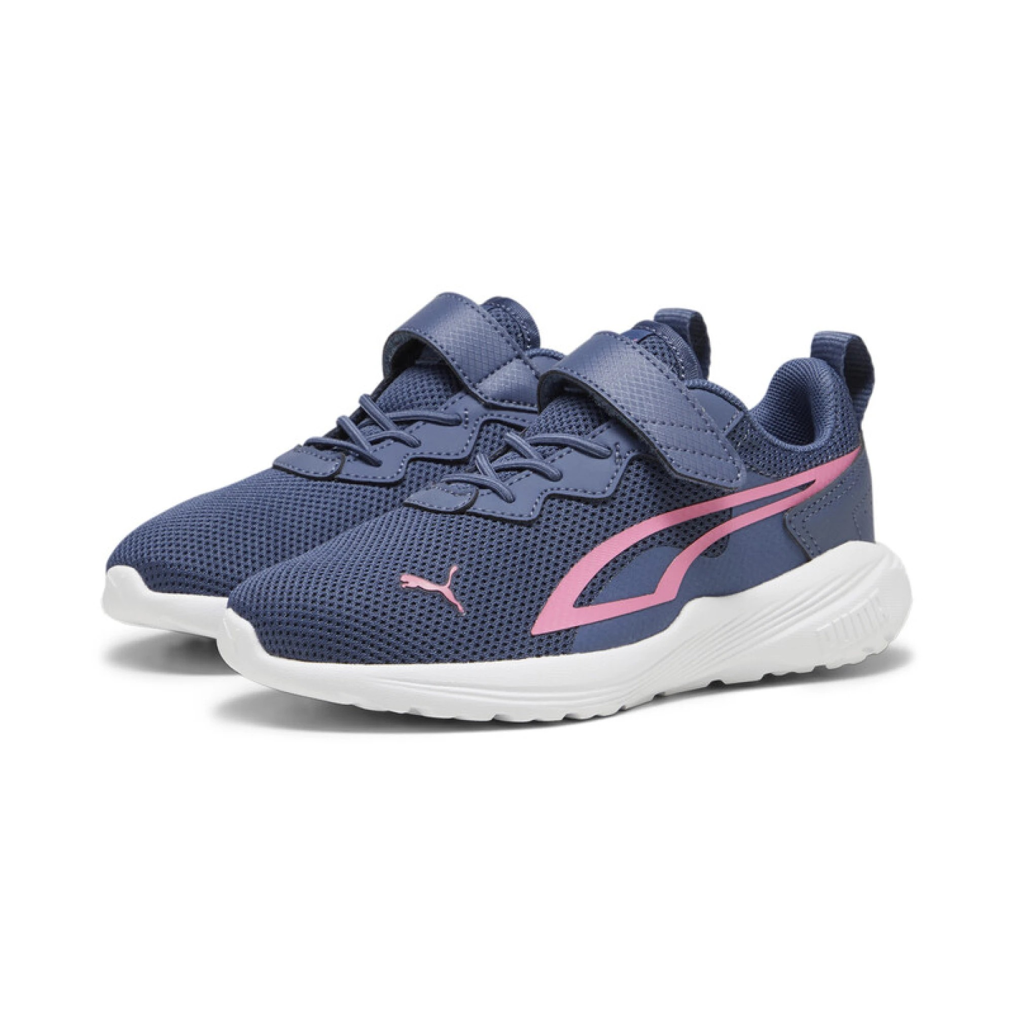 Puma All-Day Active Ac+ P Lifestyle Shoes For Boys, Stone Blue&Pink