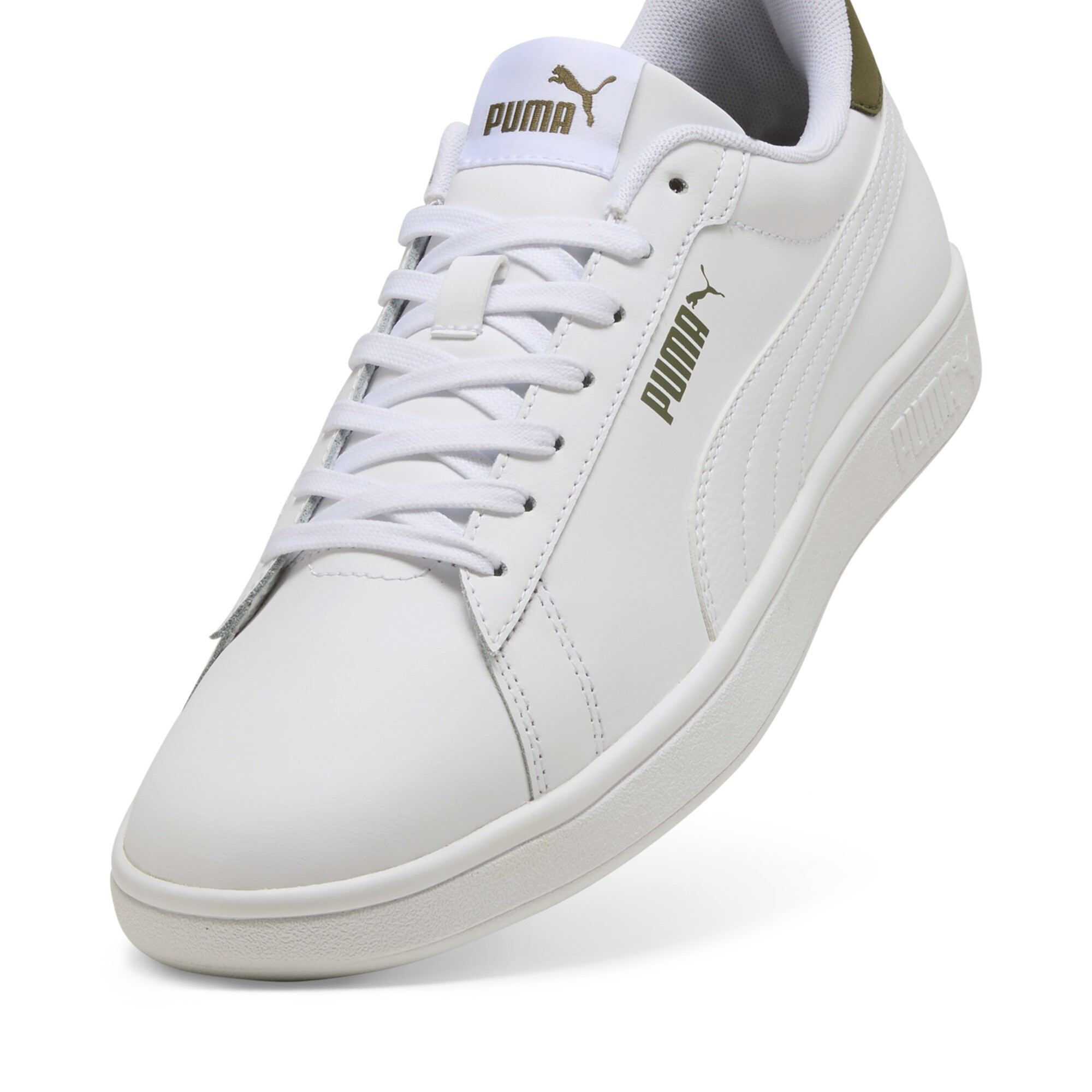 Puma Smash 3.0 L Lifestyle Shoes For Men, White&Green
