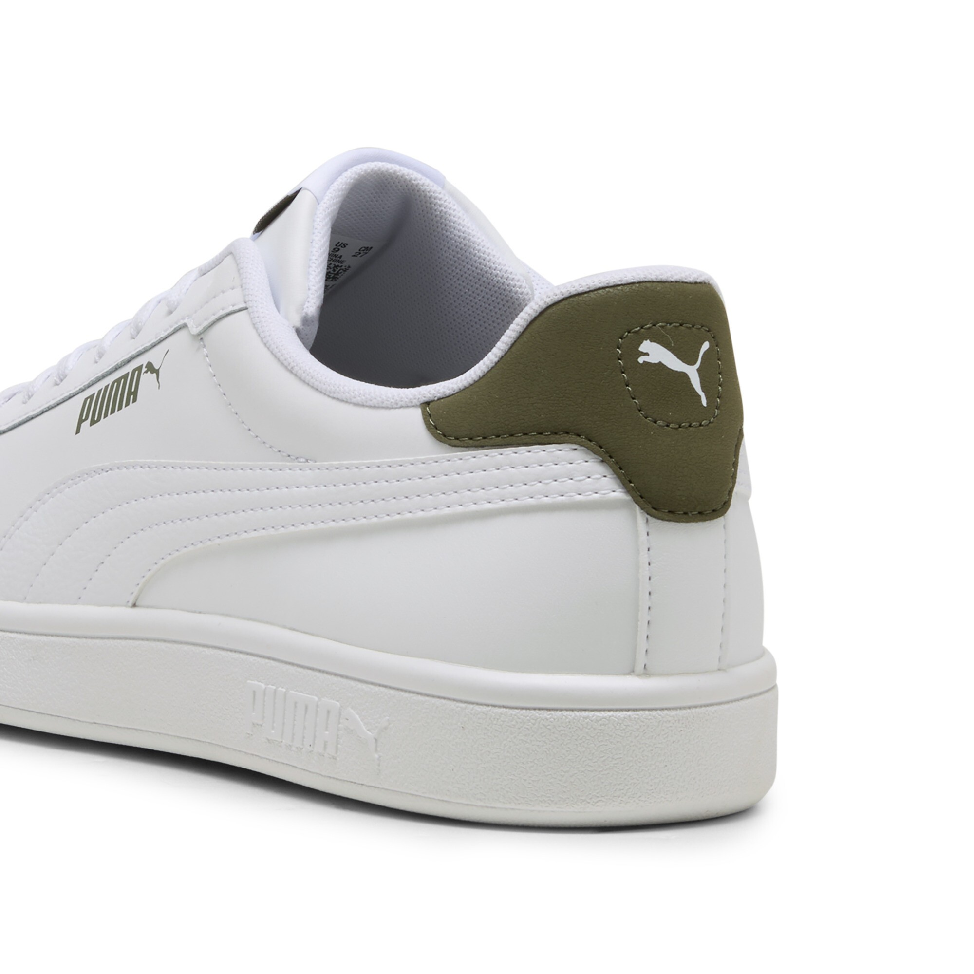 Puma Smash 3.0 L Lifestyle Shoes For Men, White&Green