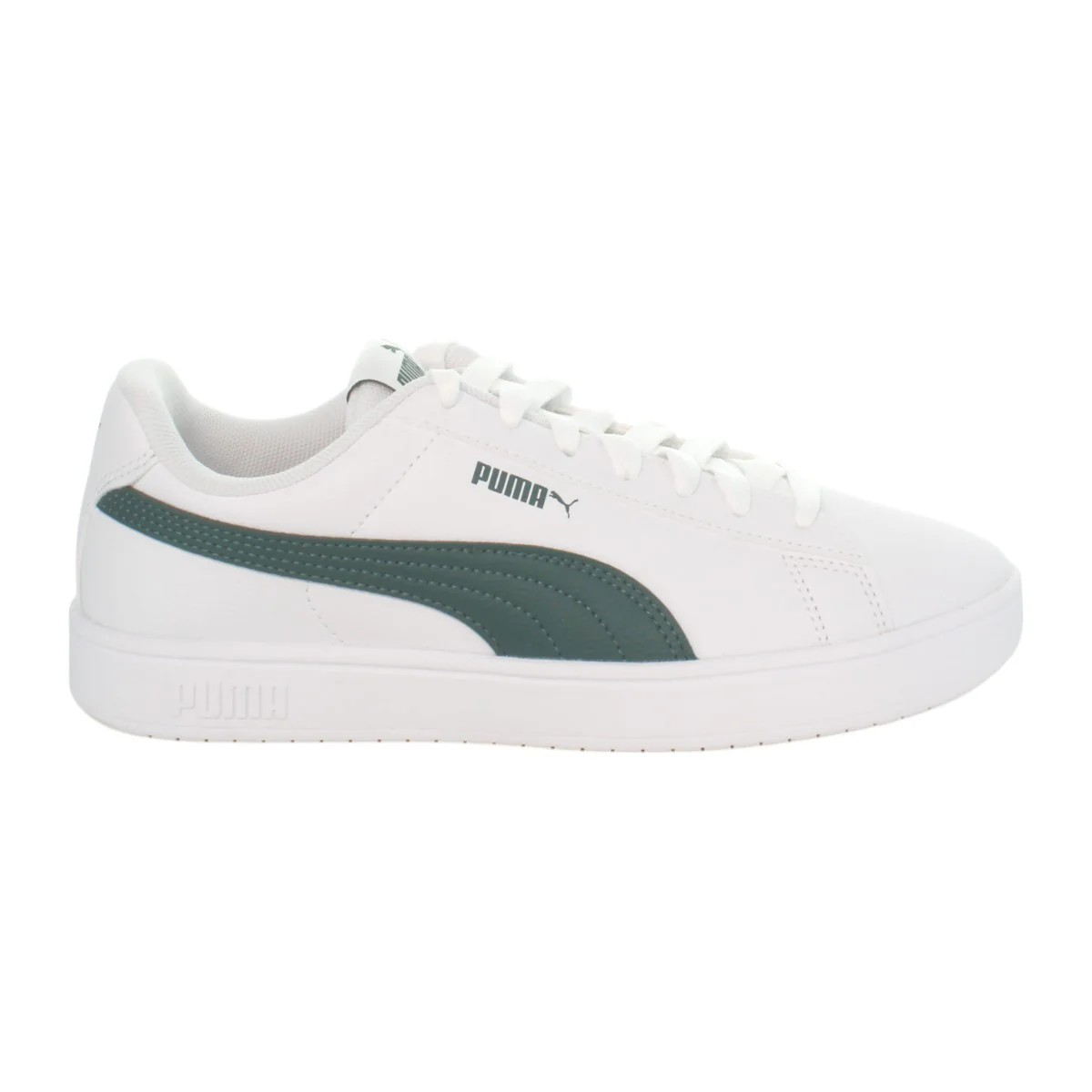 Puma Rickie Classic Lifestyle Shoes For Boys, White&Green