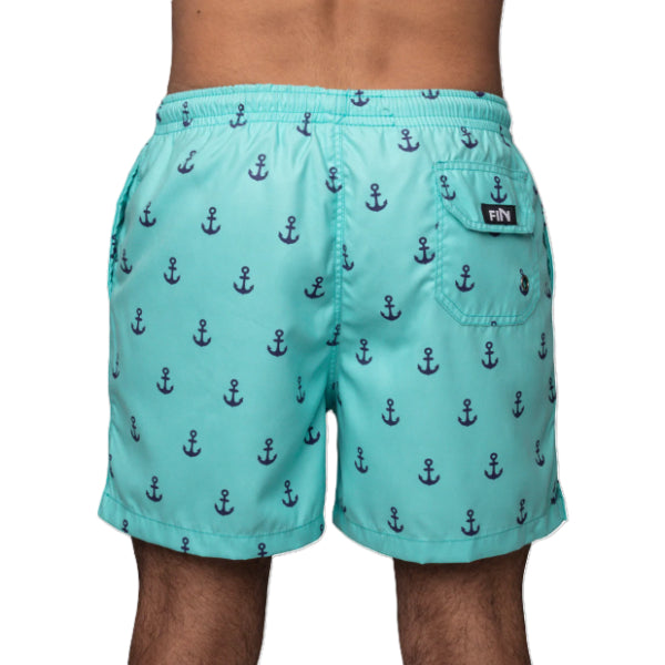 Fin Swimming Shorts For Men, Turquoise